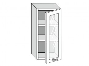 19.40.3 Шкаф настенный (h=913) на 400мм с 1-ой стекл. дверцей в Карпинске - karpinsk.magazinmebel.ru | фото