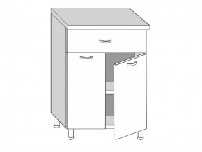2.60.21 Шкаф-стол на 600мм с 1-м ящиком и 2-мя дверцами в Карпинске - karpinsk.magazinmebel.ru | фото