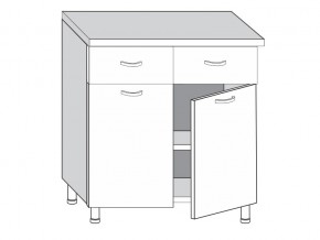 2.80.22 Шкаф-стол на 800мм с 2-я ящиками и 2-мя дверцами в Карпинске - karpinsk.magazinmebel.ru | фото