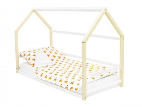 Детская кровать-домик Монтессори Svogen бежево-белый в Карпинске - karpinsk.magazinmebel.ru | фото - изображение 1