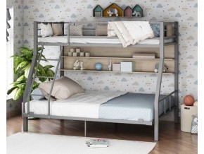 Двухъярусная кровать Гранада-1П 140 Серая в Карпинске - karpinsk.magazinmebel.ru | фото