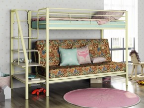 Двухъярусная кровать с диваном Мадлен 3 Слоновая кость-марки в Карпинске - karpinsk.magazinmebel.ru | фото