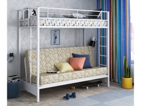 Двухъярусная кровать с диваном Мадлен белая-пифагор в Карпинске - karpinsk.magazinmebel.ru | фото