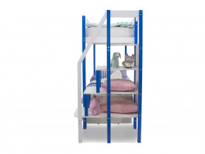 Двухъярусная кровать Svogen с ящиками и бортиком сине-белый в Карпинске - karpinsk.magazinmebel.ru | фото - изображение 3