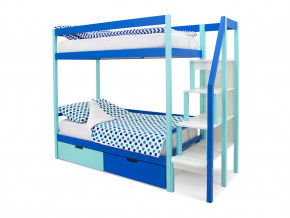 Двухъярусная кровать Svogen с ящиками мятно-синий в Карпинске - karpinsk.magazinmebel.ru | фото - изображение 1