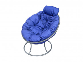 Кресло Папасан мини без ротанга синяя подушка в Карпинске - karpinsk.magazinmebel.ru | фото