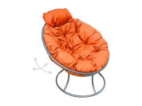 Кресло Папасан мини пружинка без ротанга оранжевая подушка в Карпинске - karpinsk.magazinmebel.ru | фото