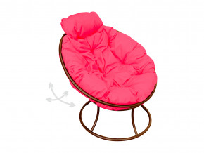 Кресло Папасан мини пружинка без ротанга розовая подушка в Карпинске - karpinsk.magazinmebel.ru | фото - изображение 1