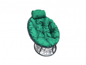 Кресло Папасан мини с ротангом зелёная подушка в Карпинске - karpinsk.magazinmebel.ru | фото - изображение 1