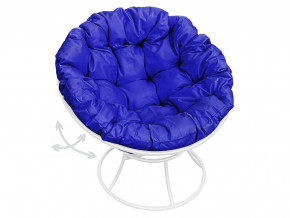 Кресло Папасан пружинка без ротанга синяя подушка в Карпинске - karpinsk.magazinmebel.ru | фото - изображение 1