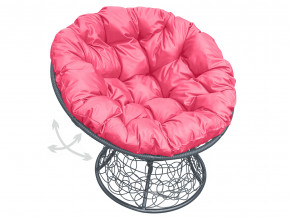 Кресло Папасан пружинка с ротангом розовая подушка в Карпинске - karpinsk.magazinmebel.ru | фото