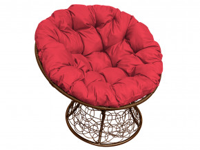 Кресло Папасан с ротангом красная подушка в Карпинске - karpinsk.magazinmebel.ru | фото