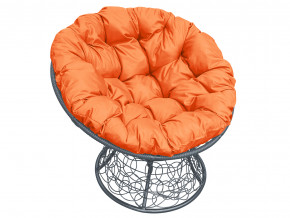 Кресло Папасан с ротангом оранжевая подушка в Карпинске - karpinsk.magazinmebel.ru | фото - изображение 1