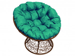 Кресло Папасан с ротангом зелёная подушка в Карпинске - karpinsk.magazinmebel.ru | фото - изображение 1