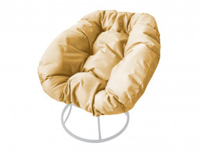 Кресло Пончик без ротанга бежевая подушка в Карпинске - karpinsk.magazinmebel.ru | фото - изображение 1