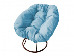 Кресло Пончик без ротанга голубая подушка в Карпинске - karpinsk.magazinmebel.ru | фото - изображение 1