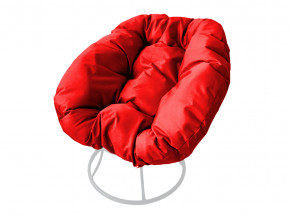 Кресло Пончик без ротанга красная подушка в Карпинске - karpinsk.magazinmebel.ru | фото