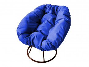 Кресло Пончик без ротанга синяя подушка в Карпинске - karpinsk.magazinmebel.ru | фото