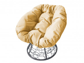 Кресло Пончик с ротангом бежевая подушка в Карпинске - karpinsk.magazinmebel.ru | фото - изображение 1