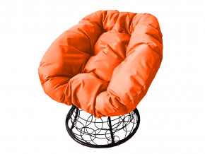 Кресло Пончик с ротангом оранжевая подушка в Карпинске - karpinsk.magazinmebel.ru | фото - изображение 1