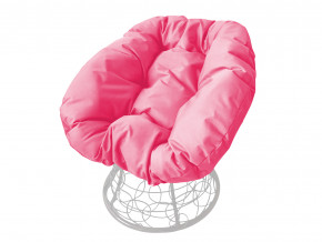 Кресло Пончик с ротангом розовая подушка в Карпинске - karpinsk.magazinmebel.ru | фото