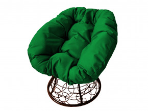 Кресло Пончик с ротангом зелёная подушка в Карпинске - karpinsk.magazinmebel.ru | фото