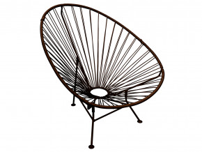 Кресло Ракушка с ротангом коричневый в Карпинске - karpinsk.magazinmebel.ru | фото - изображение 1