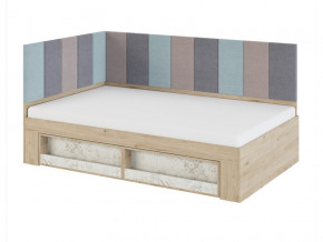 Кровать 1,2 с мягким элементом 1,2 и 2,0 Мод.2.3 в Карпинске - karpinsk.magazinmebel.ru | фото