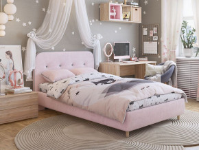 Кровать 1200 Лео велюр нежно-розовый в Карпинске - karpinsk.magazinmebel.ru | фото - изображение 4