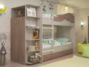 Кровать 2-х ярусная Мая с ящиками и шкафом на латофлексах шимо в Карпинске - karpinsk.magazinmebel.ru | фото