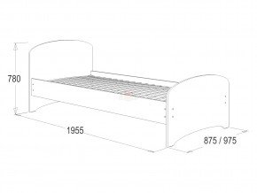 Кровать-4 одинарная 900*1900 венге в Карпинске - karpinsk.magazinmebel.ru | фото - изображение 2
