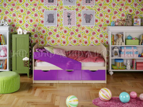 Кровать Бабочки 1600 Фиолетовый металлик в Карпинске - karpinsk.magazinmebel.ru | фото