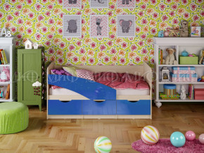 Кровать Бабочки 1800 Синий металлик в Карпинске - karpinsk.magazinmebel.ru | фото - изображение 1