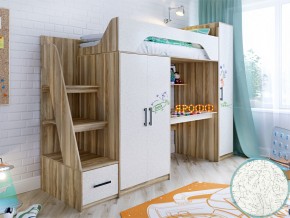 Кровать чердак Тея с пеналом с фасадом для рисования феритейл в Карпинске - karpinsk.magazinmebel.ru | фото
