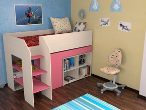 Кровать чердак Теремок 2 Розовый в Карпинске - karpinsk.magazinmebel.ru | фото