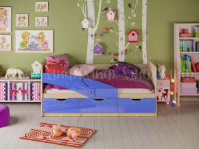 Кровать Дельфин 1600 Синий металлик в Карпинске - karpinsk.magazinmebel.ru | фото - изображение 1