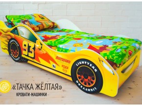Кровать детская машина Тачка Желтая в Карпинске - karpinsk.magazinmebel.ru | фото - изображение 1