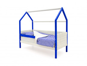 Кровать-домик мягкий Svogen с бортиком сине-белый в Карпинске - karpinsk.magazinmebel.ru | фото