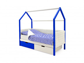 Кровать-домик мягкий Svogen с ящиками сине-белый в Карпинске - karpinsk.magazinmebel.ru | фото - изображение 1