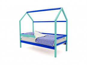 Кровать-домик Svogen с бортиком мятно-синий в Карпинске - karpinsk.magazinmebel.ru | фото