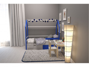 Кровать-домик Svogen с ящиками и бортиком сине-белый в Карпинске - karpinsk.magazinmebel.ru | фото - изображение 6