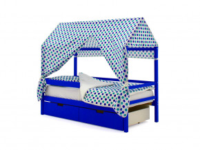 Кровать-домик Svogen с ящиками и бортиком синий в Карпинске - karpinsk.magazinmebel.ru | фото - изображение 5