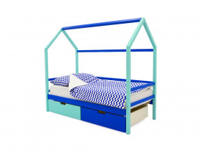 Кровать-домик Svogen с ящиками мятно-синий в Карпинске - karpinsk.magazinmebel.ru | фото - изображение 1