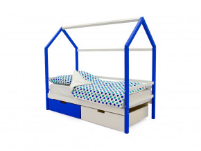 Кровать-домик Svogen с ящиками сине-белый в Карпинске - karpinsk.magazinmebel.ru | фото