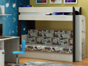 Кровать двухъярусная Карамель 75 венге ткань биг бен в Карпинске - karpinsk.magazinmebel.ru | фото