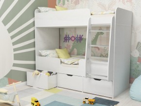 Кровать двухъярусная Малыш двойняшка белый в Карпинске - karpinsk.magazinmebel.ru | фото