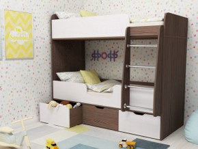 Кровать двухъярусная Малыш двойняшка бодега-белый в Карпинске - karpinsk.magazinmebel.ru | фото