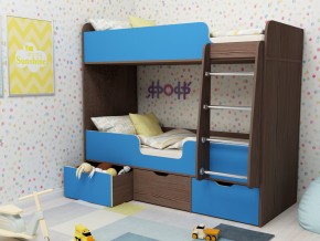 Кровать двухъярусная Малыш двойняшка бодега-голубой в Карпинске - karpinsk.magazinmebel.ru | фото - изображение 1