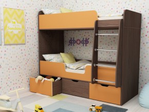 Кровать двухъярусная Малыш двойняшка бодега-оранжевый в Карпинске - karpinsk.magazinmebel.ru | фото