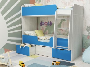 Кровать двухъярусная Малыш двойняшка винтерберг-голубой в Карпинске - karpinsk.magazinmebel.ru | фото - изображение 1